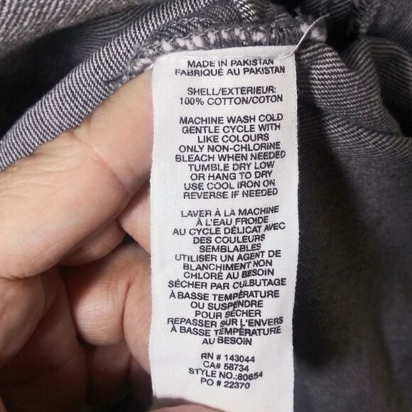 AVEC LES FILLES Denim Button Up Shirt Dress Belted Collared Gray Acid Wash Sz S - Picture 7 of 11